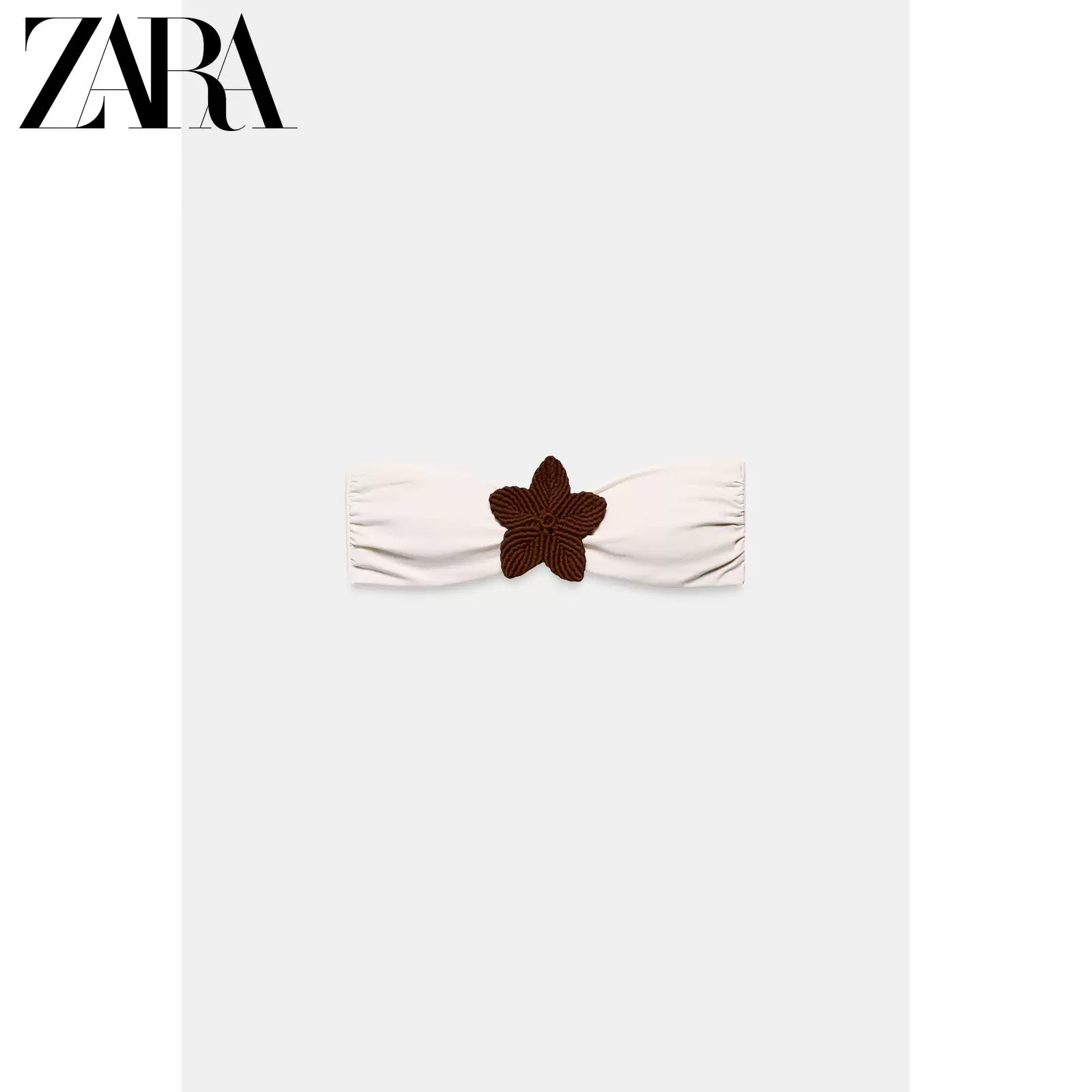 ZARA весна-лето 2026 новая коллекция женский купальник крючок цветок бандо топ 0167033 712