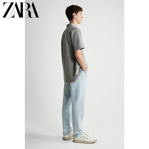 ZARA 夏季新款男装 纯棉短袖POLO T恤衫 06462406802