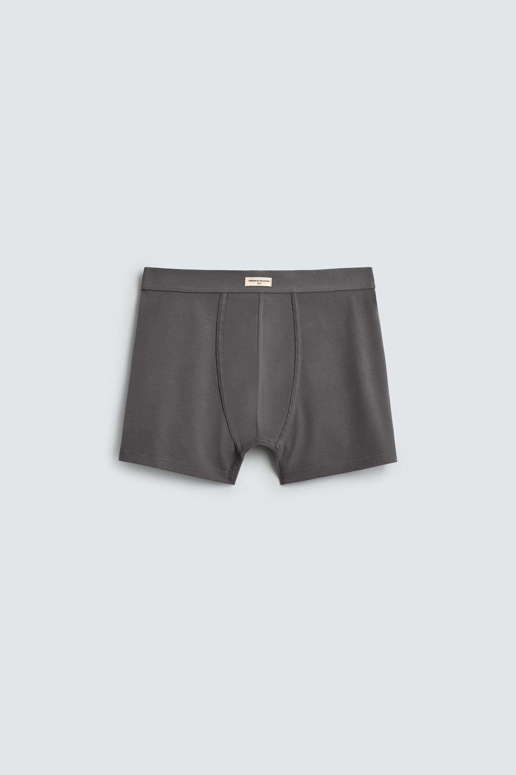 мужские боксеры zara2025冬季新品 男装 3条套装柔软男装平角内裤 1054400 555