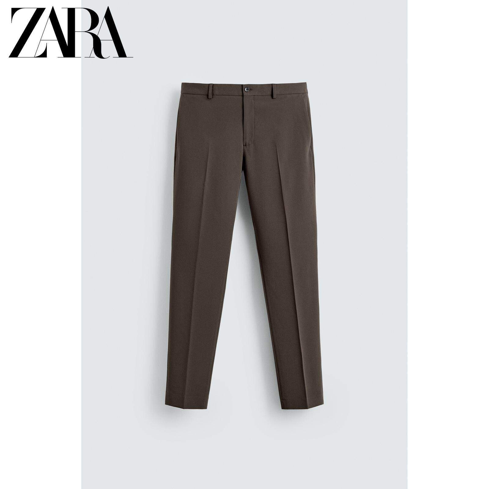 ZARA 2025 зимнее обновление мужской комфорт тип бизнес официальная одежда Тонкая нога костюм Брюки 4457999 800 