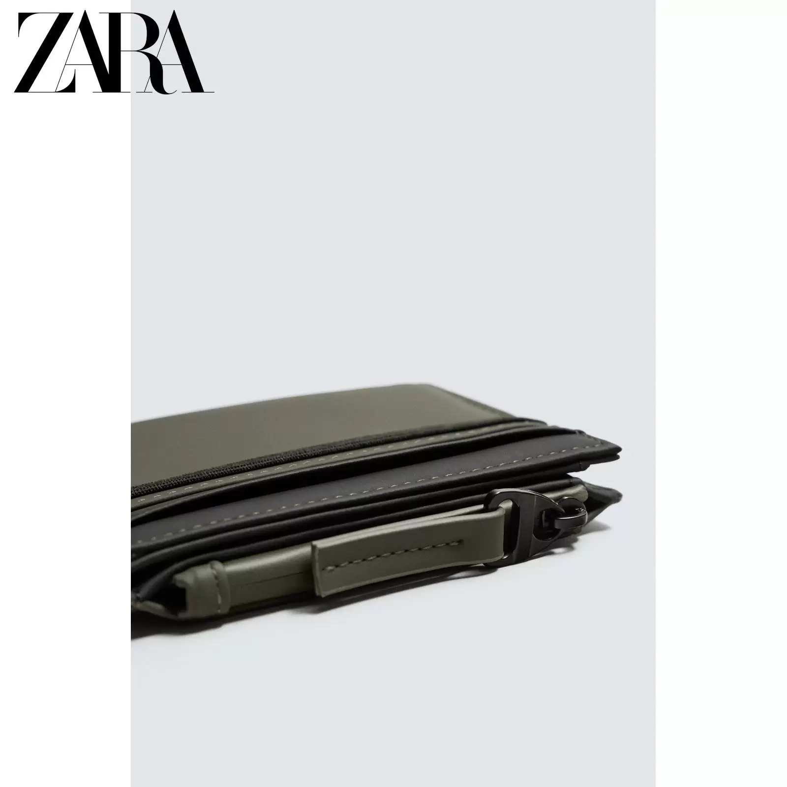 ZARA 2026 весна-лето новые товары Мужская сумка Застежка-м молния Монетник Ламинированный бумажник 3811720 032