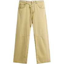 ZARA 2024 autumn new product mens waxed cotton comfortable and versatile denim trousers 9794308 300