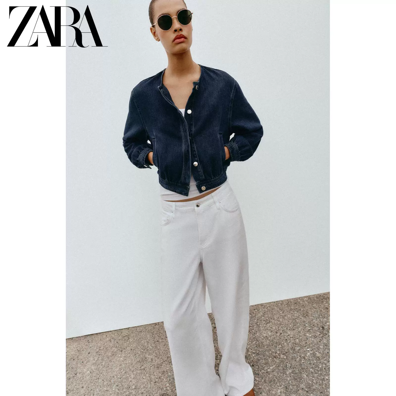 ЖЕНСКАЯ джинсовая бомбер-куртка ZARA Z1975 весна-лето 2026 год, артикул 6147195 407