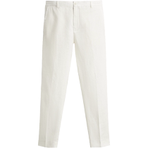 ZARA24 spring new product mens white versatile pure linen straight casual trousers 2634003 250