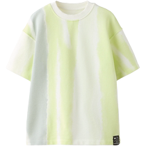 ZARA 24 new summer products childrens clothing boys tie-dyed round neck short-sleeved sweatshirt 5350784 330