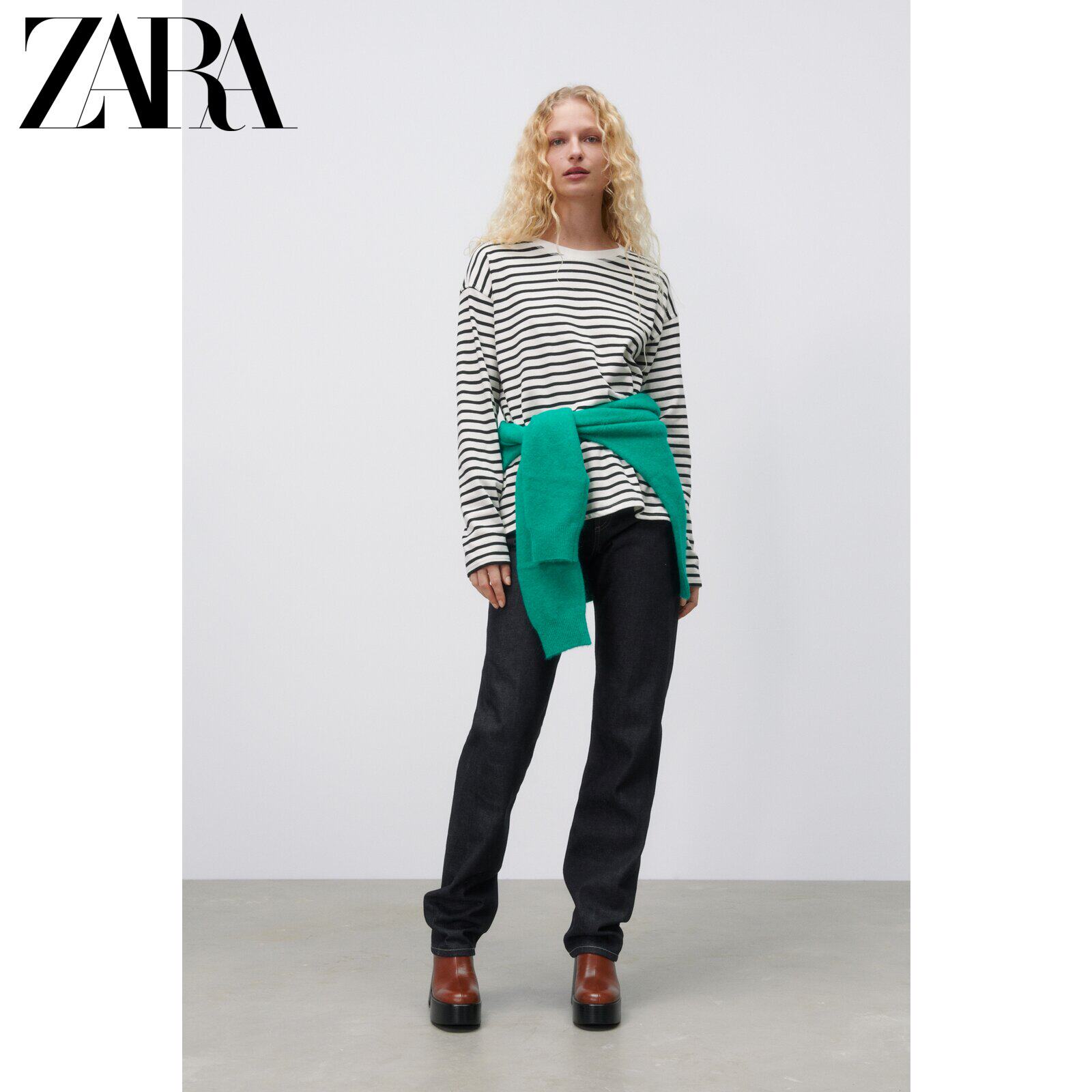 ZARA New Ladies Striped Plus Size T-Shirt 0858470 104