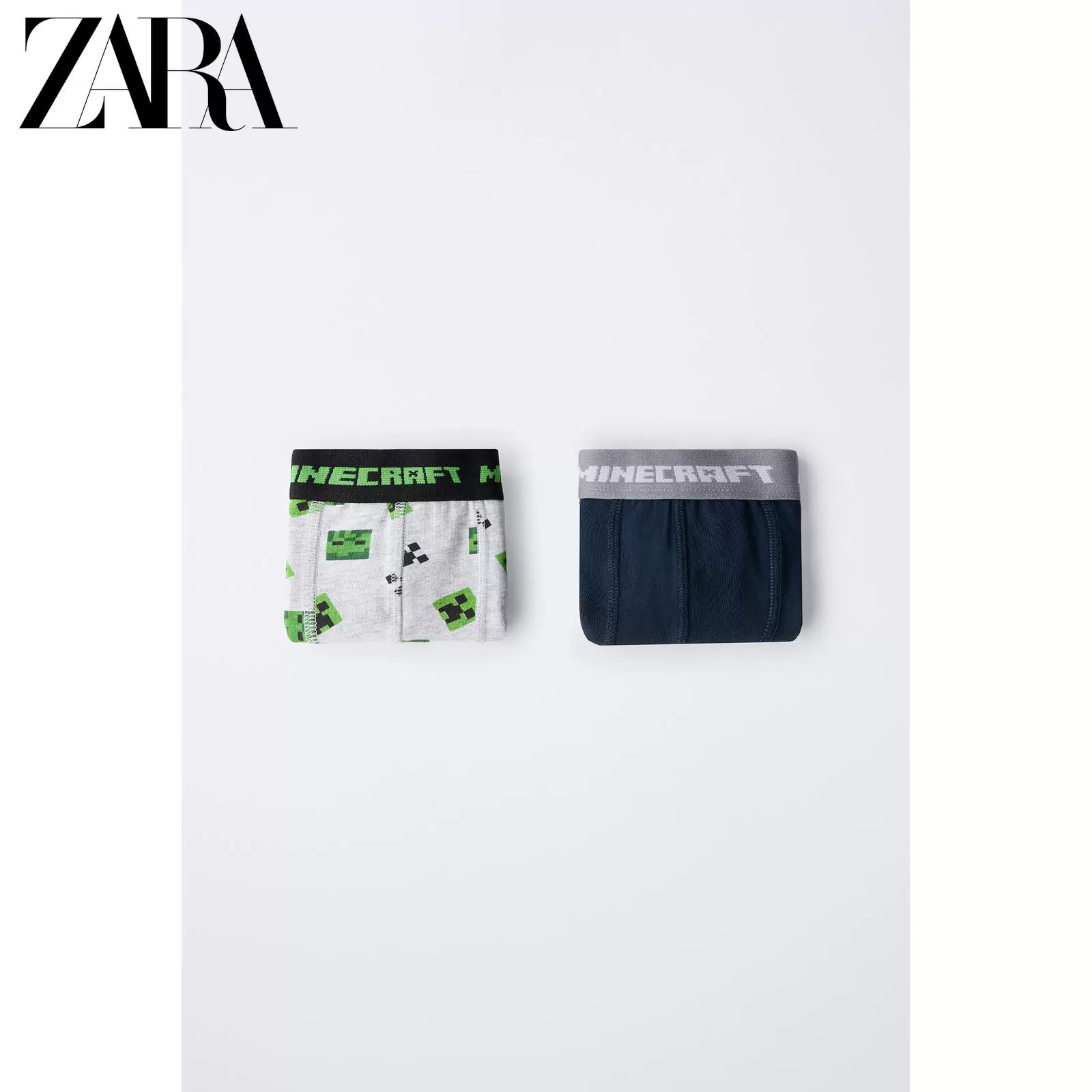 ZARA 2025 зимние новые товары детская одежда мальчики Minecraft?двойное нижнее белье 0547696 407