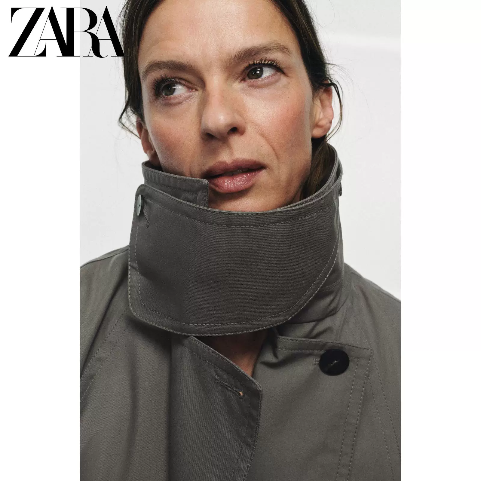 ZARA 2026 весна-лето новые товары женская серия ZW длинный рукав лацкан свободный пояс ветровка 0518049 102