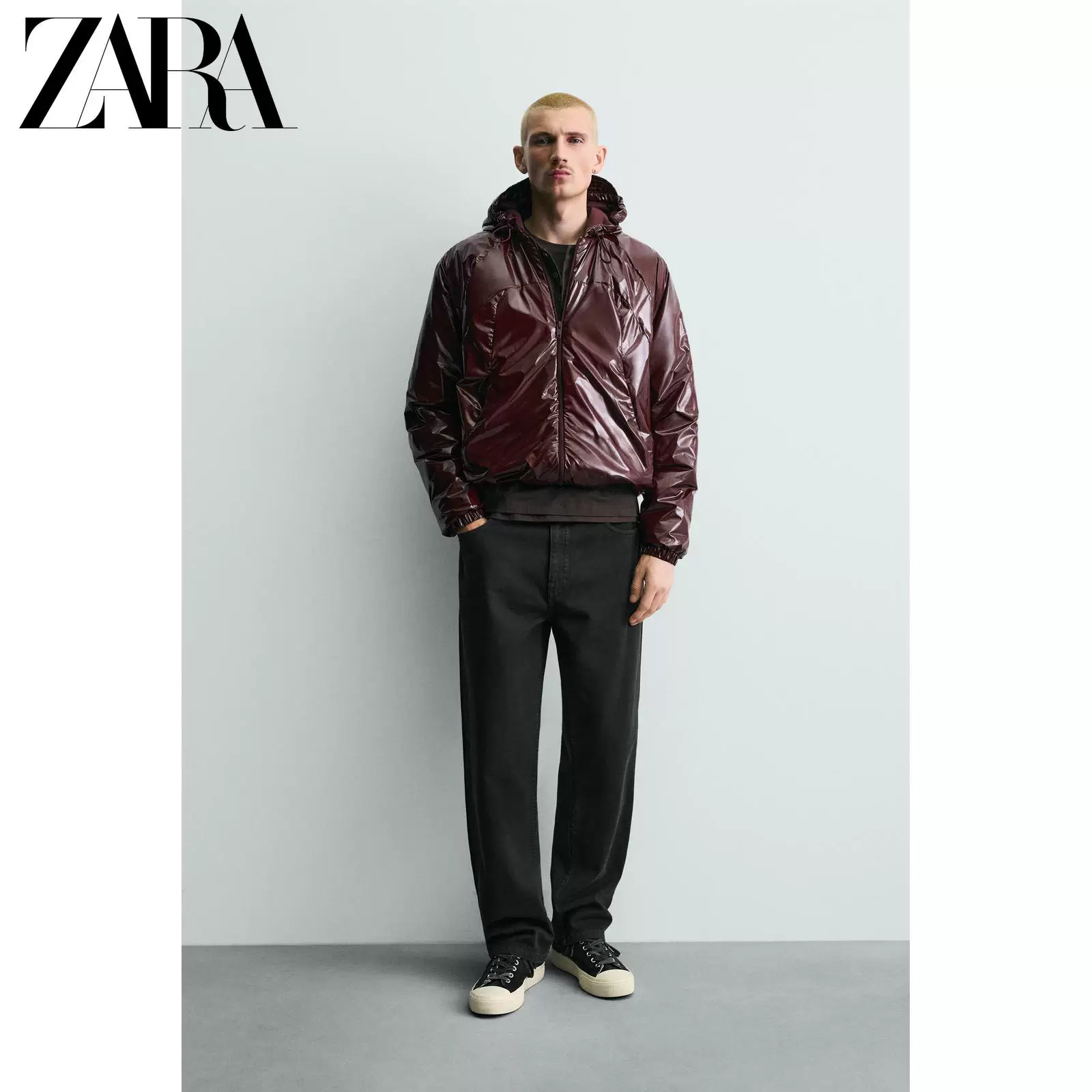 ZARA 2026 Discount Season Men's Glossy Hydrophobic Loose Cotton Jacket 4302410 809