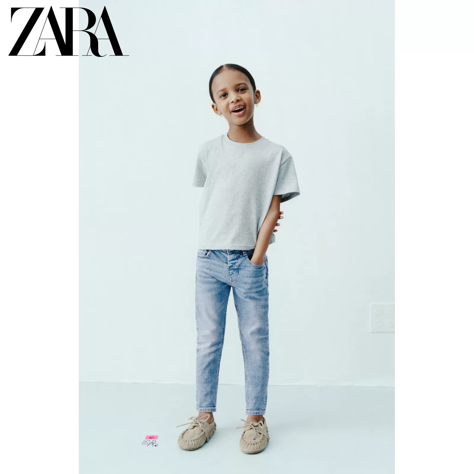 ZARA 2026 Весна и Лето Новинки Детские товары Младенцы и малыши Базовые Узкие Повседневные джинсы 4433607 427