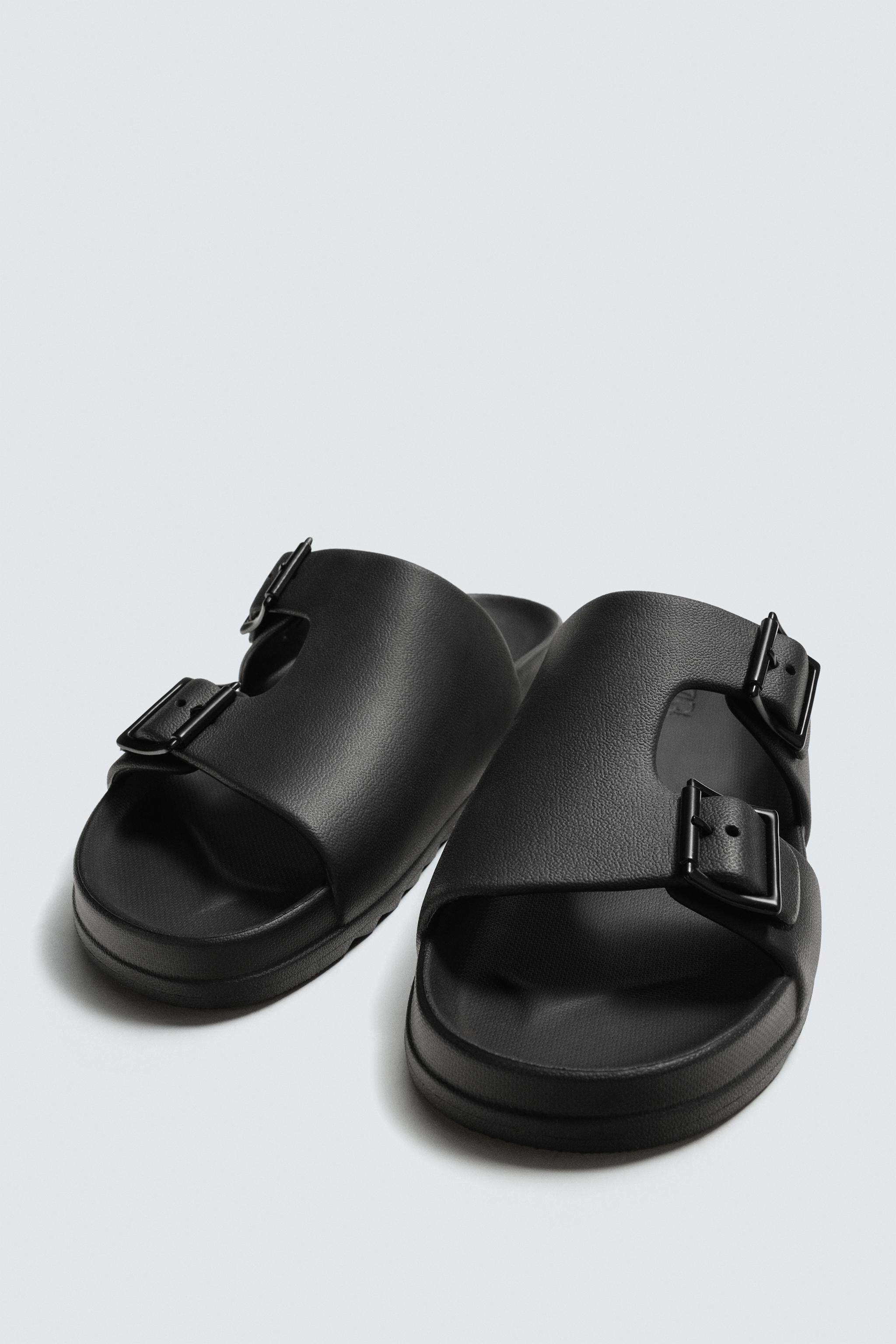 ZARA 2026 новая весна и лето Вкус мужская обувь чеканка Украсить двухслойные точно с застежка песчаный пляж сандалии 2716720 800 