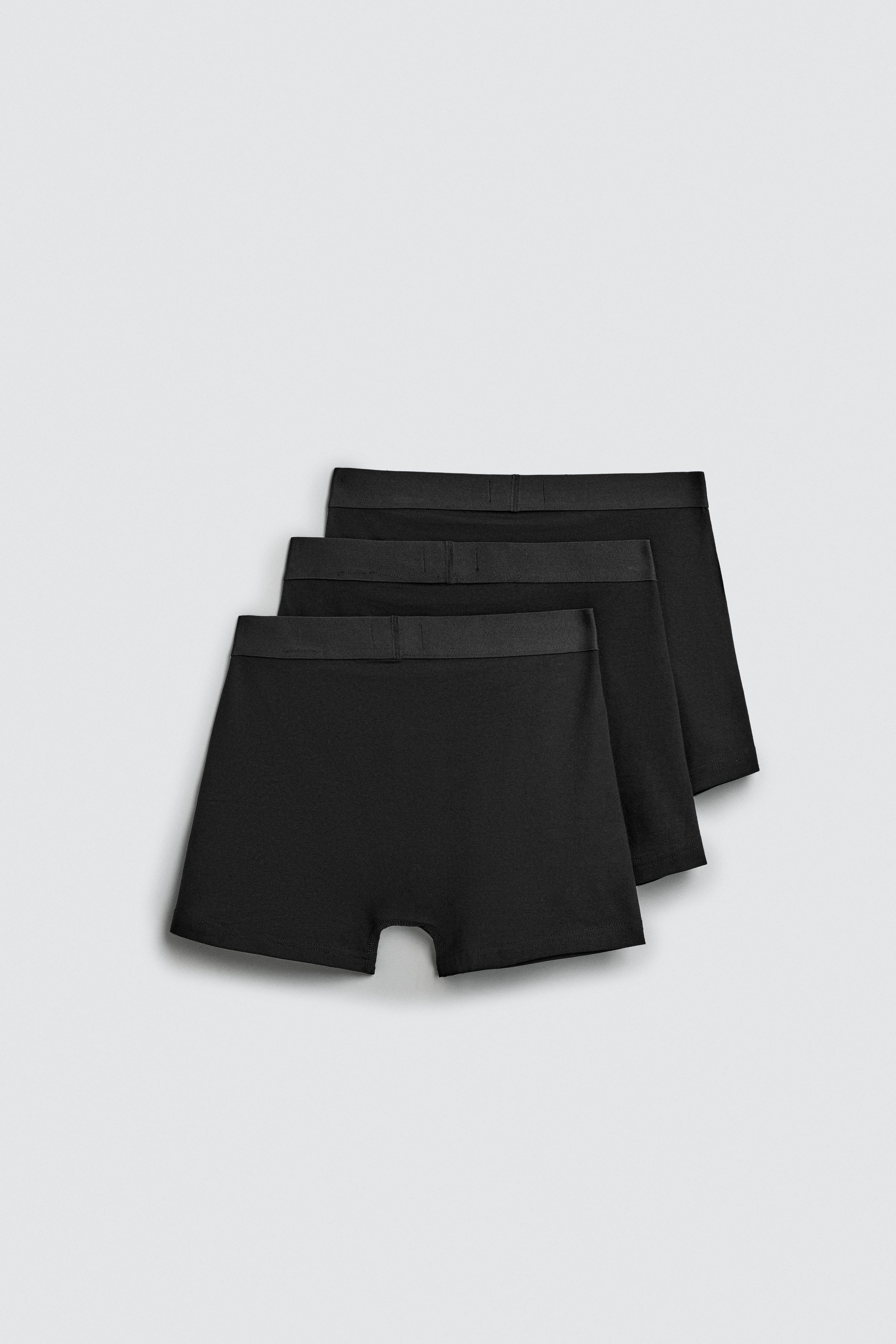 мужские боксеры zara2025冬季新品 男装 三件套基本款平角内裤 4442430 800