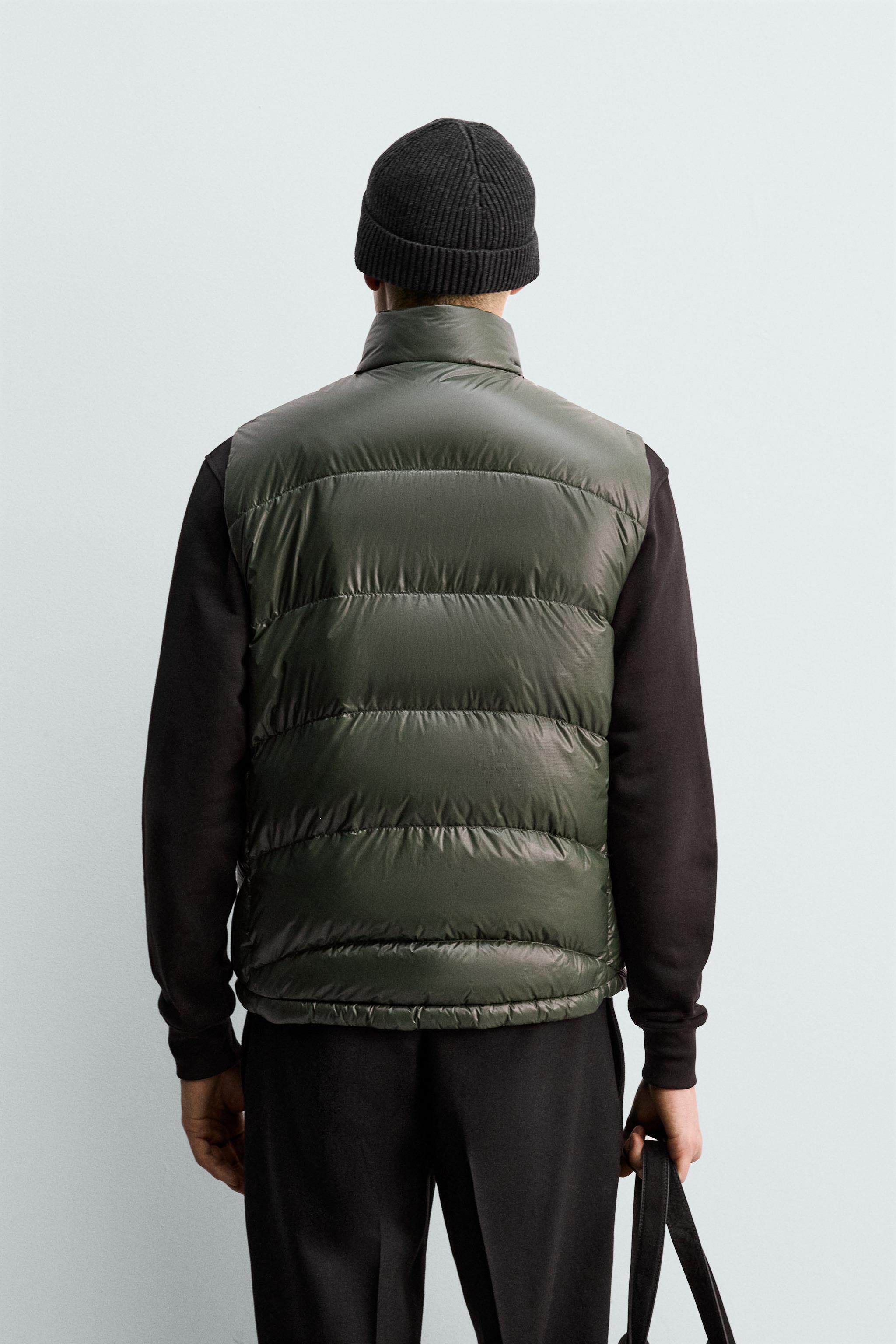 Пуховой жилет zara[origins] 男装 修身直筒棉服立领羽绒马甲背心 4302213 552