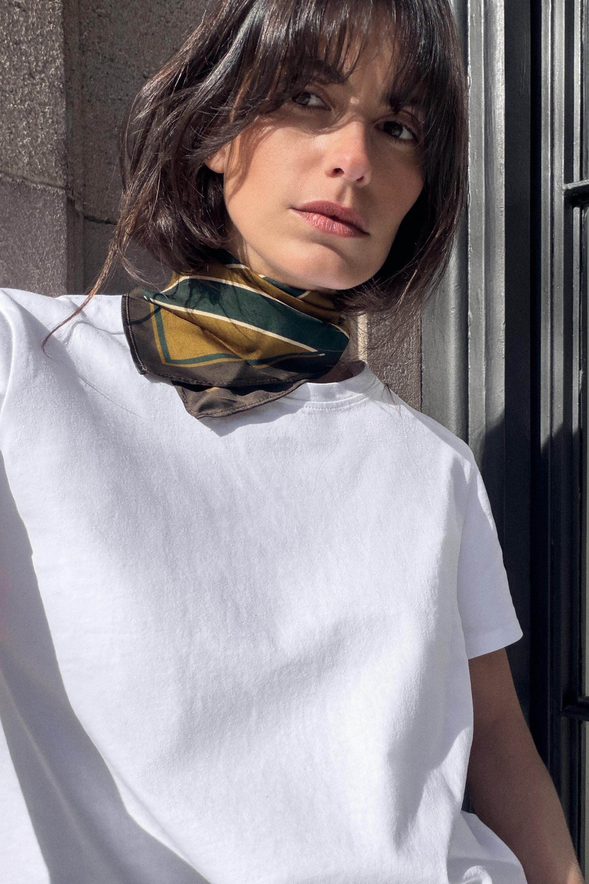 ZARA2026 новая весна и лето женщины печать полоса шарф 4758021 515 
