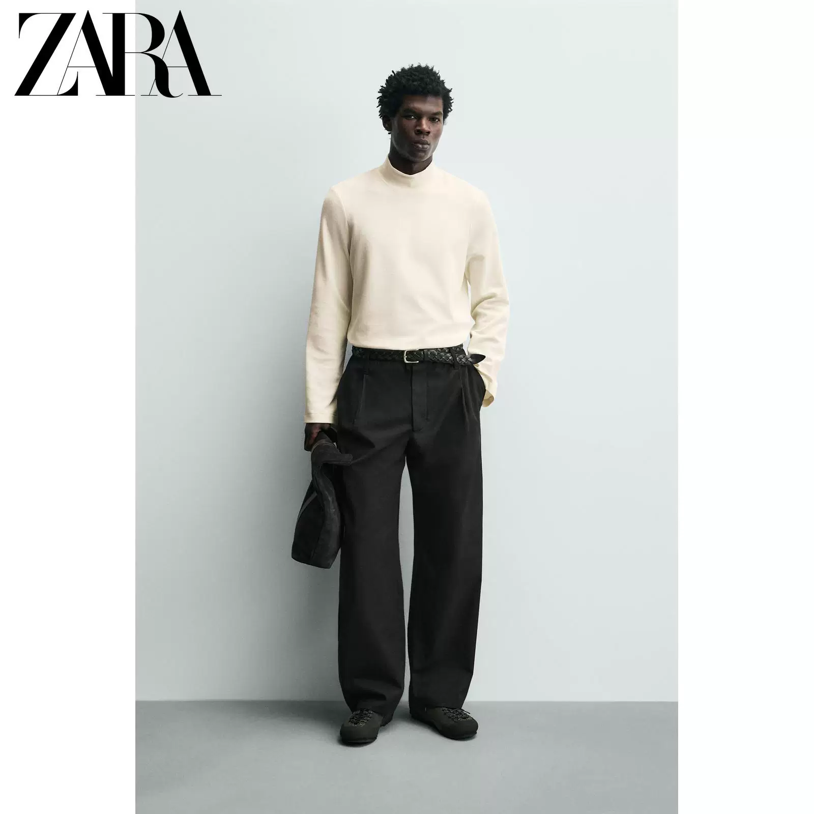 Летний эластичный тканевый материал ZARA, комфортная вещь с длинным рукавом, свободный крой