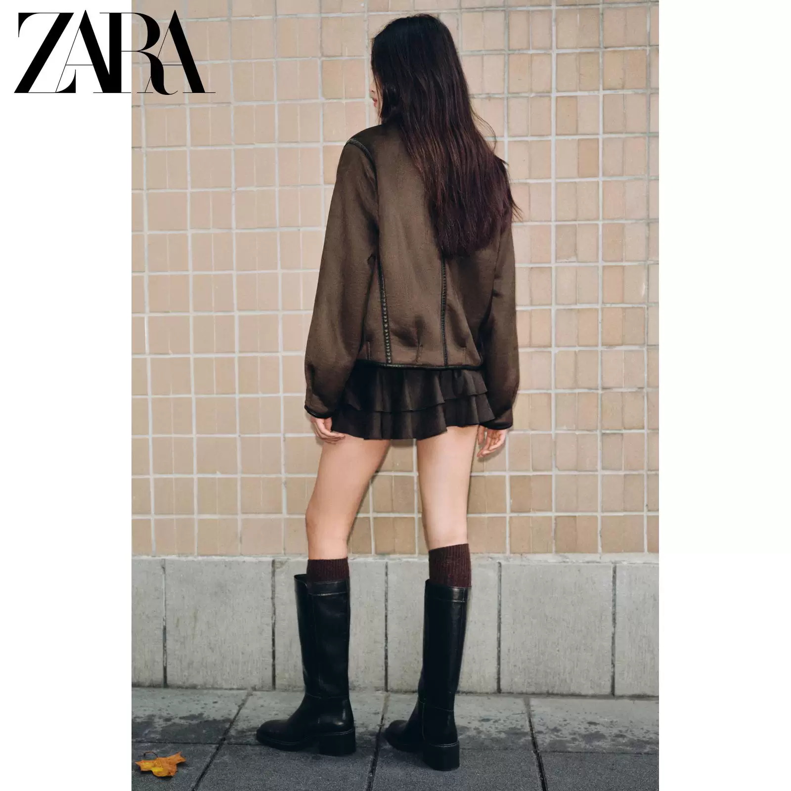 Женская reversibly длинная рукав куртка ZW серии 2025 зимние новые продукты ZARA 3548264 716