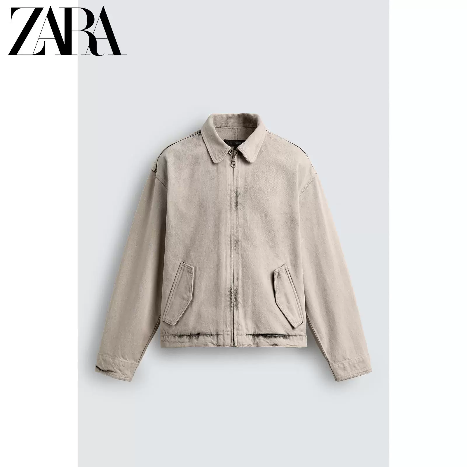 ZARA 2025 зима новые изделия мужчины джинсовая куртка с промывкой 0840425 251