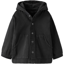 Новая холщовая куртка-рубашка с капюшоном ZARA для мальчиков и малышей 3337209 800