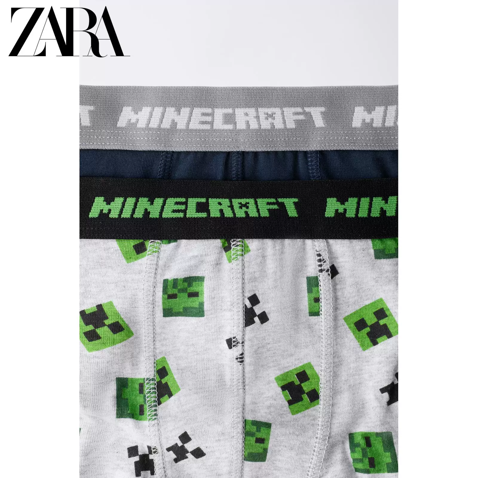 ZARA 2025 зимние новые товары детская одежда мальчики Minecraft?двойное нижнее белье 0547696 407