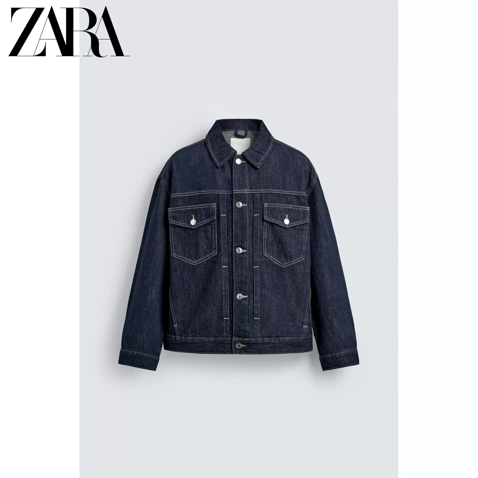 Новая мужская свободная джинсовая куртка ZARA 4551444 405