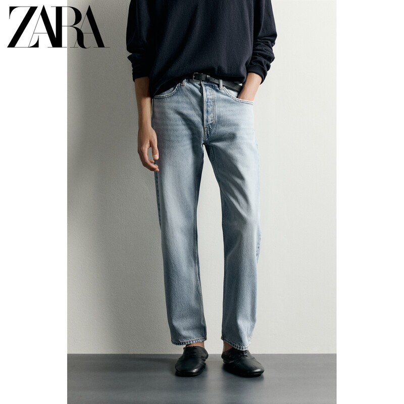 Zara2026 Early Autumn New Men's Clothing Distressed Cotton Slim Straight Washed Jeans 4470350 400 Zara2026 Early Autumn New Men's Clothing Distressed Cotton Slim Straight Washed Jeans 4470350 400