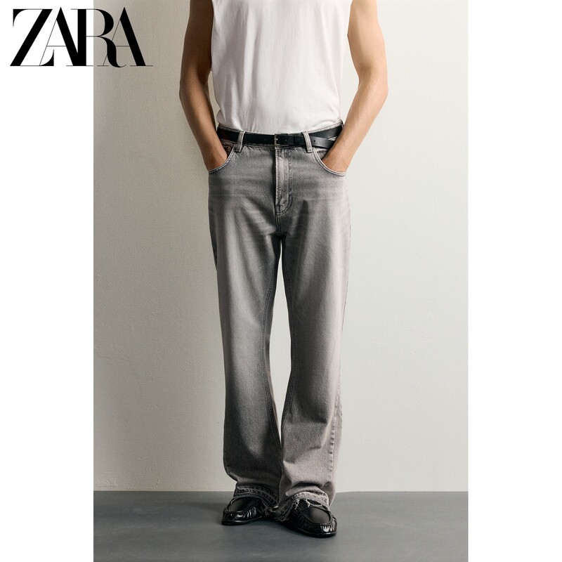 Zara2026 Early Autumn New Products Men's Clothing Cotton Retro Slim-Fit Flared Jeans 5585333 802