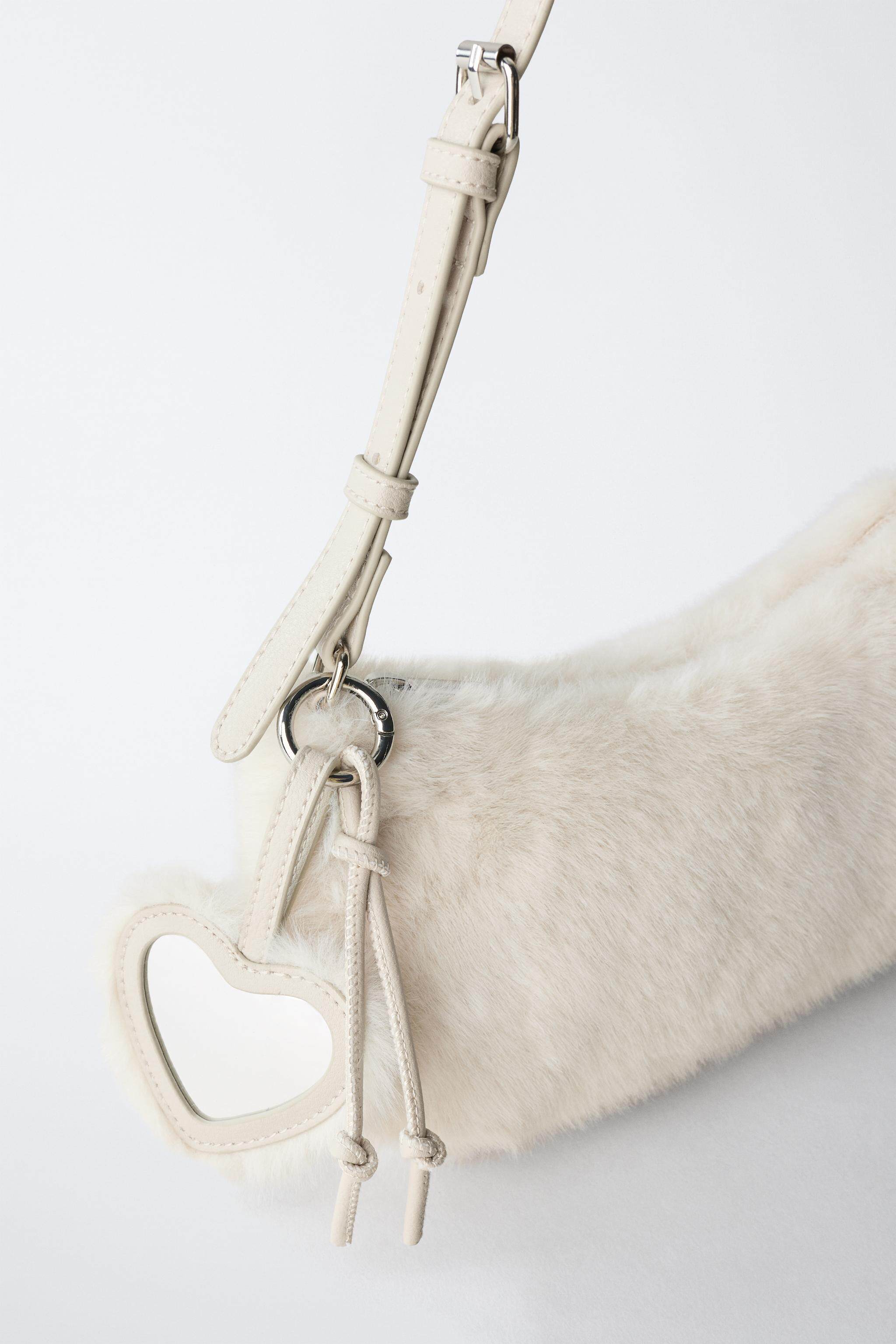 Сумка zara2026春夏新品 童包女童 人造皮草效果挂饰单肩包 1256630 002