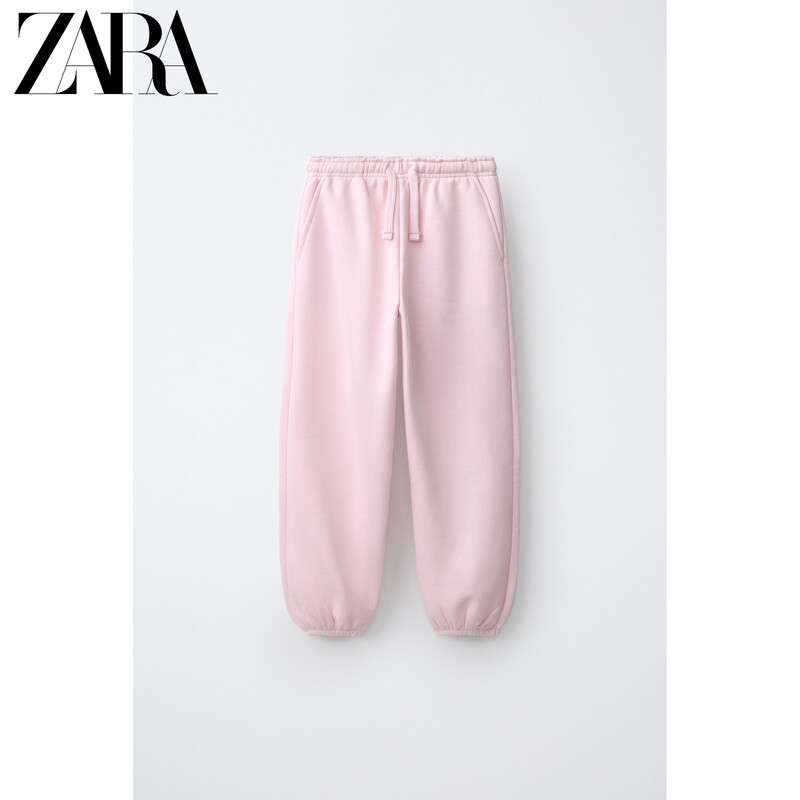 Zara2026 Early Autumn New Products Children's Clothing Girls' Velvet Comfortable Loose Jogging Pants 0935714 620
