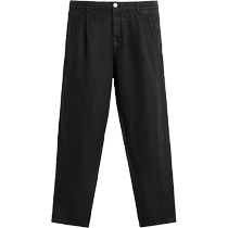 ZARA24 new summer products mens black pure linen American outdoor versatile casual pants 6861417 800
