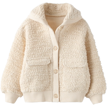 ZARA 2024 new autumn products baby girls and toddlers solid color hood textured jacket 3336709