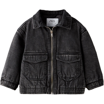 ZARA 2024 autumn new product baby boy and toddler cotton comfortable denim short jacket 3428601 800