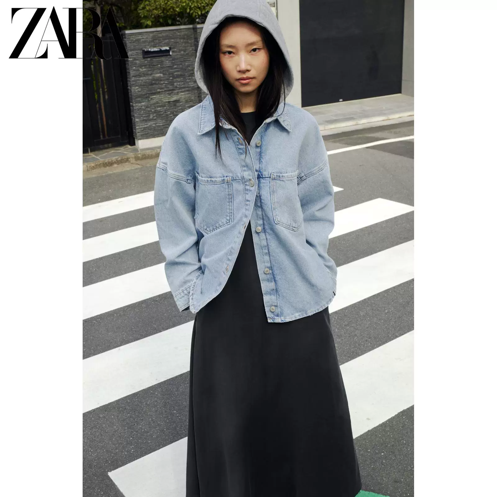 ZARA 2026 Spring and Summer New Arrival Women's Z1975 Embroidered Flower Denim Jacket 7147032 427