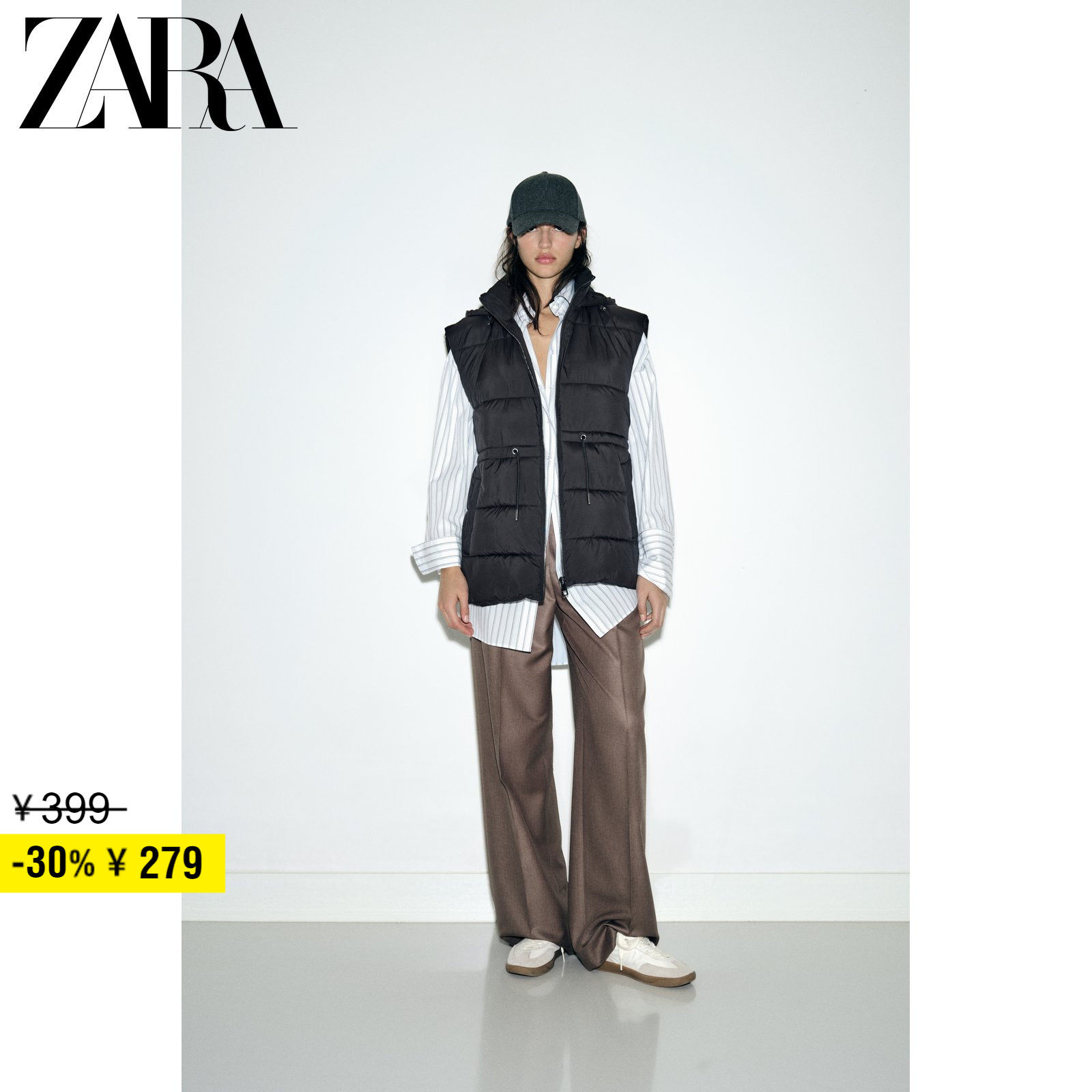 ZARA discount season women dress with cap cotton suit waistcoat waistcoat 5071202800-Taobao