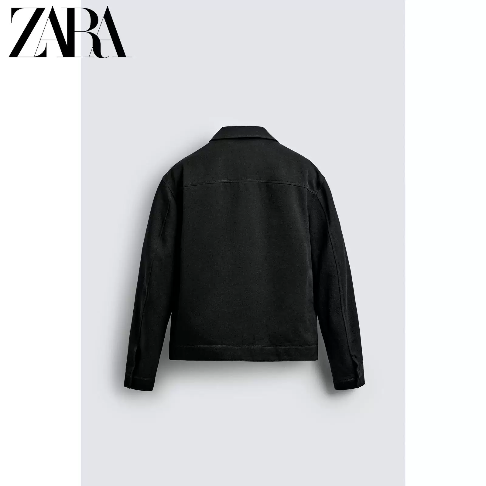 Мужская куртка-американка со строгой прямой молнией из текстуры Origins от ZARA 5880509 800