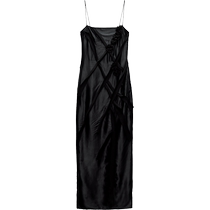 ZARA24 Summer new products TRF womens dress black Whistle Dress 0881330800