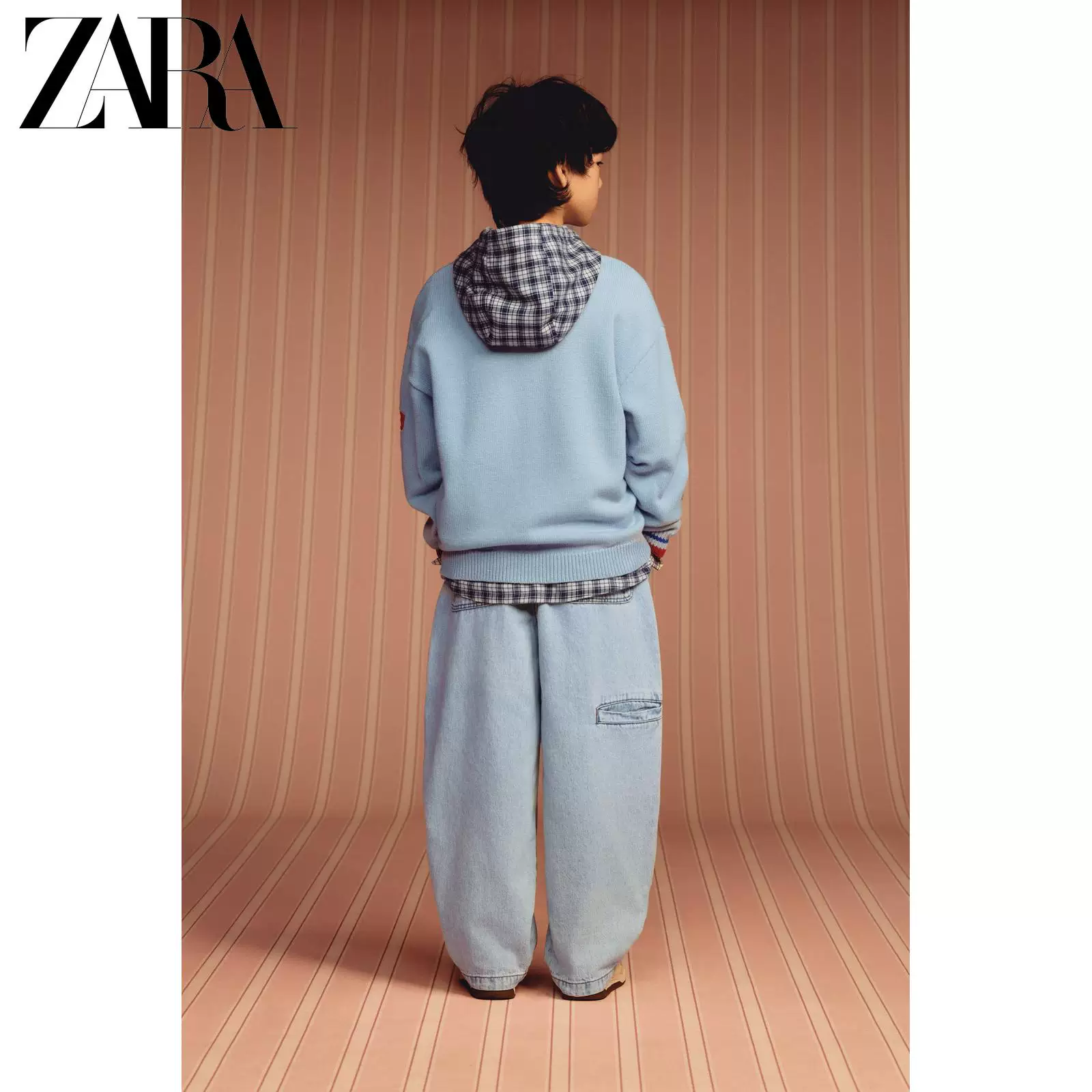 ZARA 2026 весна-лето новые товары детская одежда мальчики вышивка нашивка свитер 1473753 330