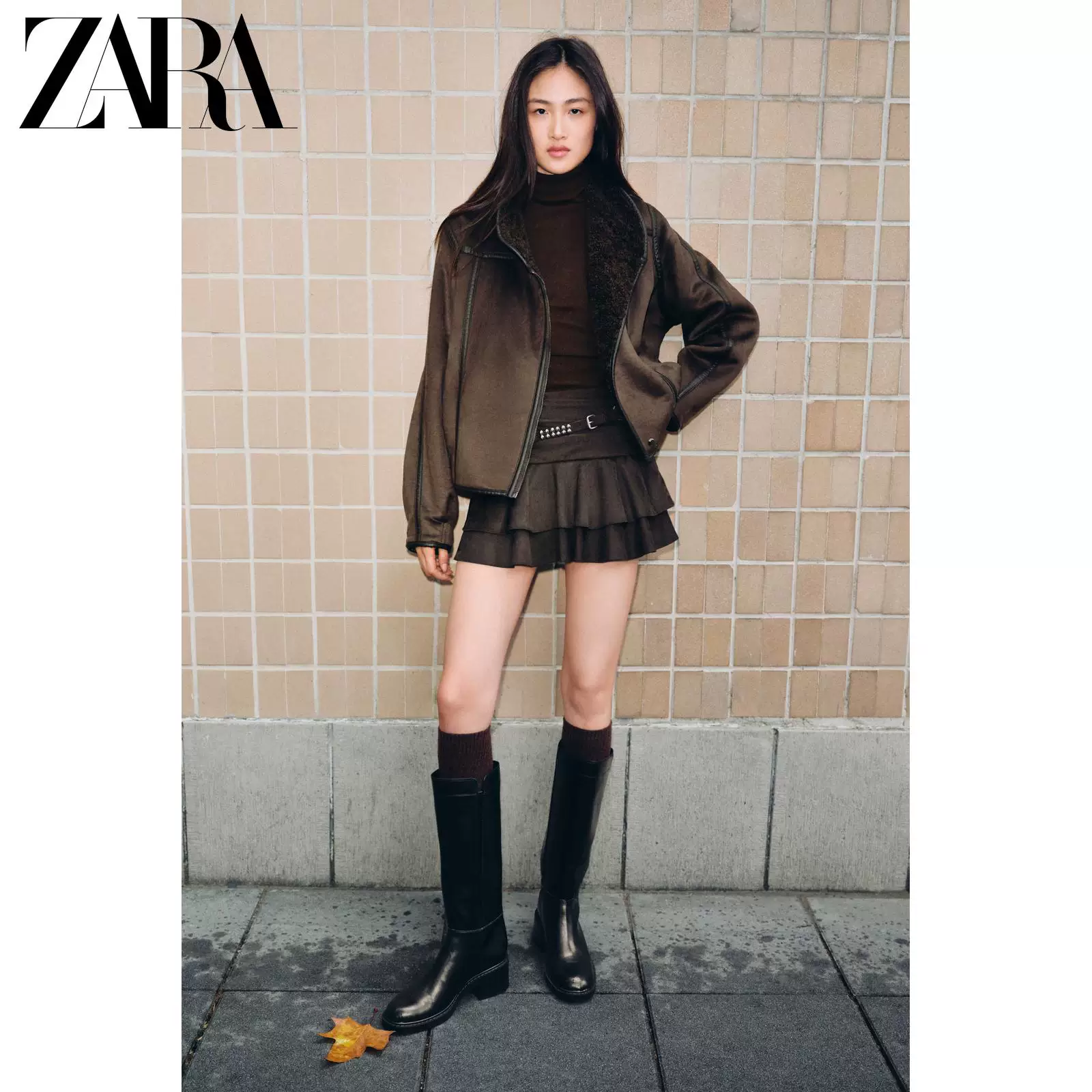 Женская reversibly длинная рукав куртка ZW серии 2025 зимние новые продукты ZARA 3548264 716