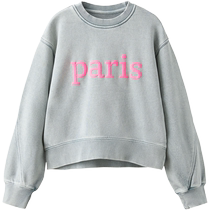 ZARA 2024 Autumn New Products Childrens Clothing Girls Long-Sleeved Round Neck Loose and Comfortable Sweatshirt 0257702 802