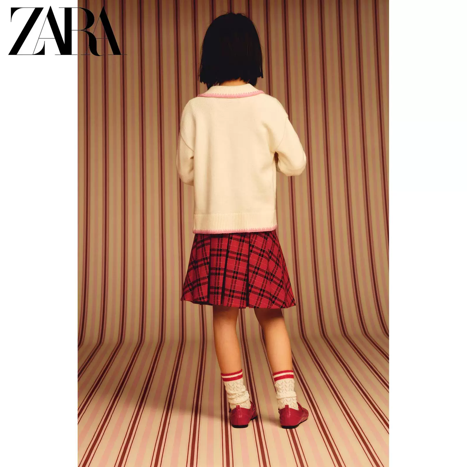 ZARA 2026 весна-лето Новинки одежды для детей Девочки Вышитая лошадь жакет из трикотажа 5536608 075