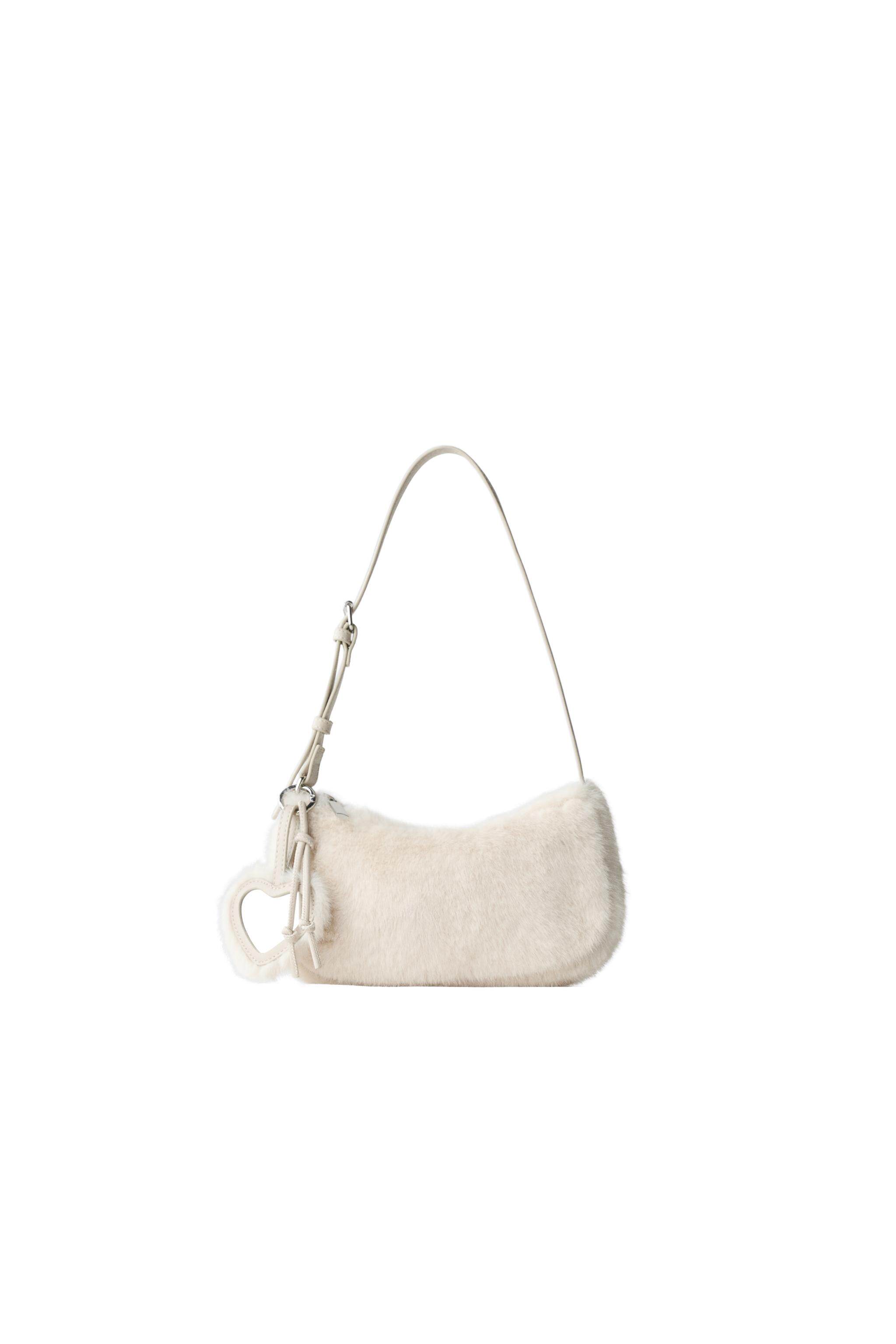 Сумка zara2026春夏新品 童包女童 人造皮草效果挂饰单肩包 1256630 002