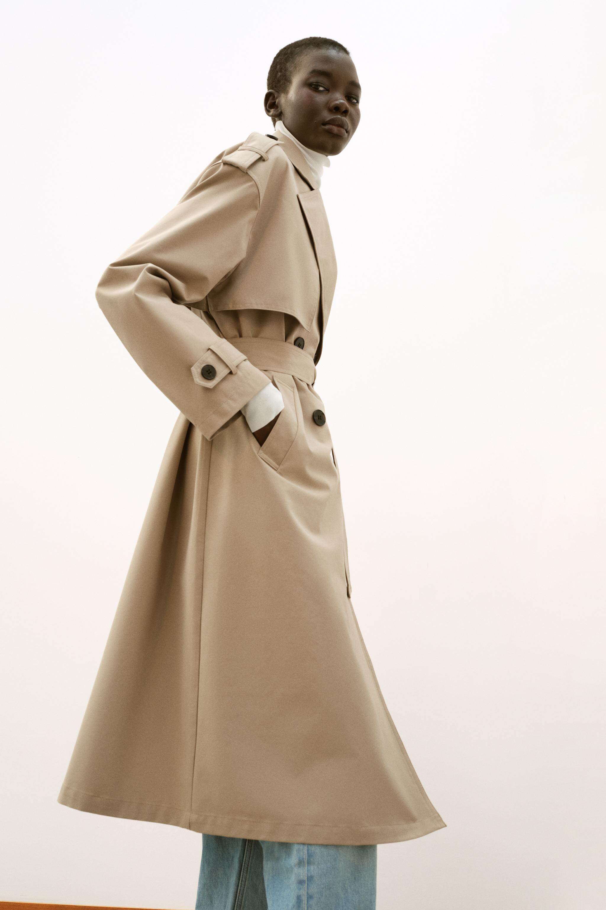 ZARA 2026 новая весна и лето Вкус женщины длинный рукав отворот длинная модель ремень водонепроницаемый ветровка 8073074 704 