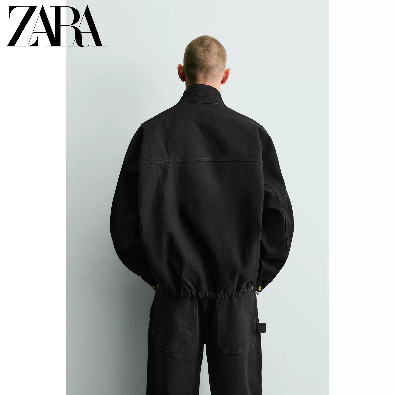 ZARA 2026 весна-лето новые поступления мужской бомбер хлопковый свободного кроя 0840461 800