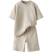 ZARA 24 autumn new products childrens clothing boys double-sided cloth T-shirt and casual shorts set 3854771 804