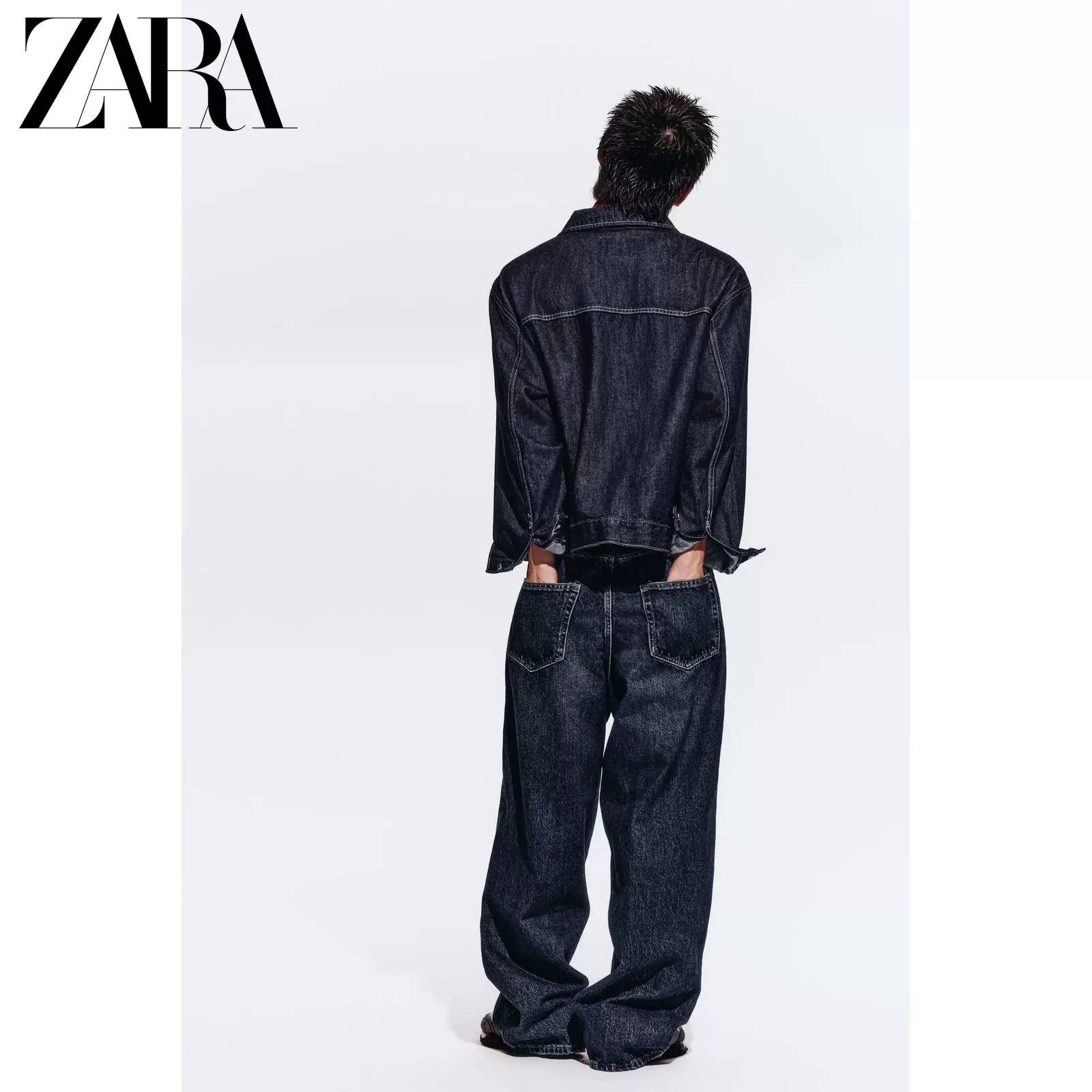Новая мужская свободная джинсовая куртка ZARA 4551444 405