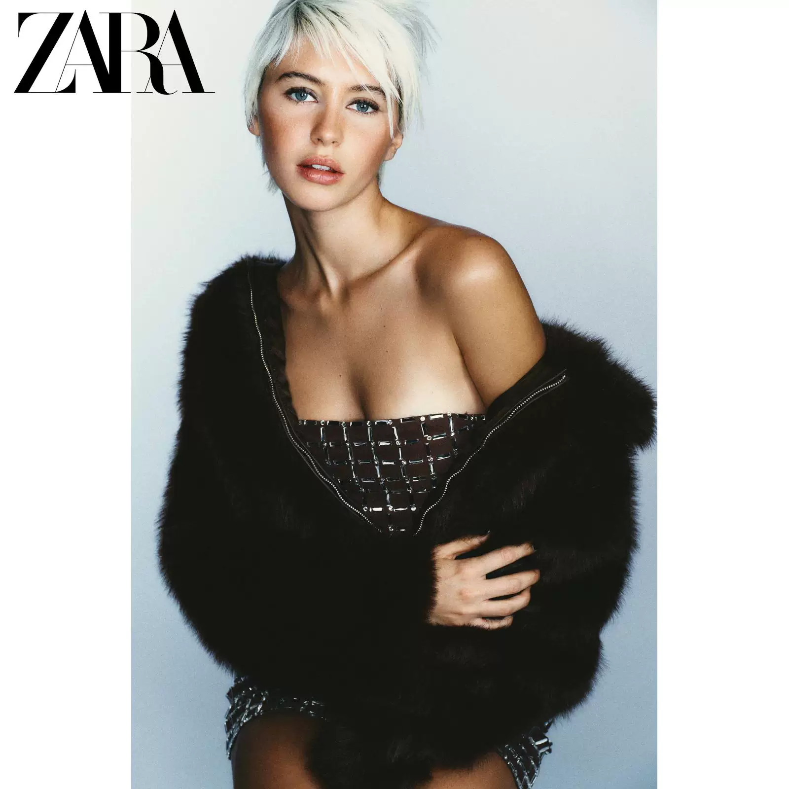 ZARA 25 новых зимних товаров TRF женское шубоподобное короткое пальто с искусственным мехом 4391733 716