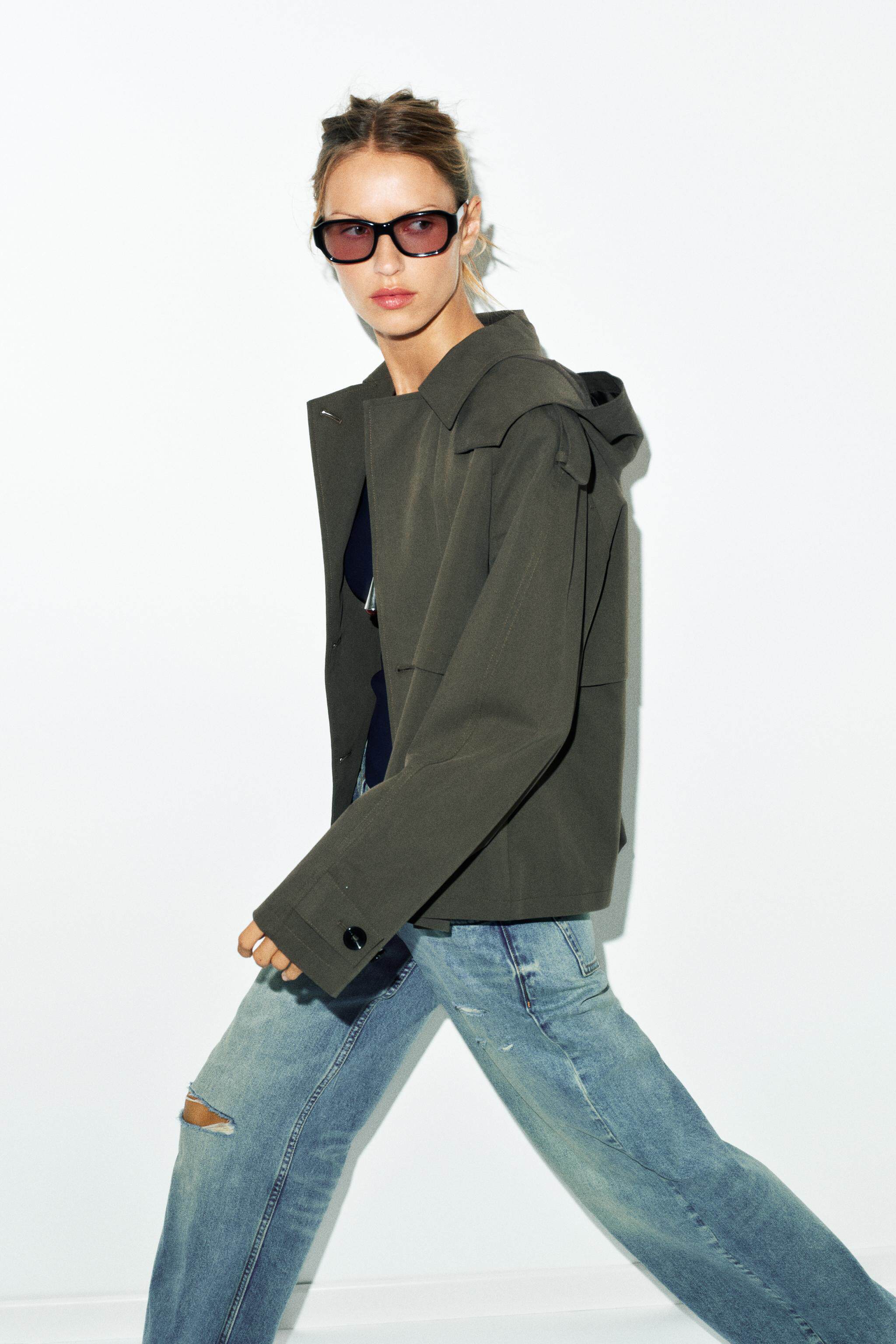ZARA 2026 новая весна и лето Вкус женщины длинный рукав отворот свободный случайный закрытый короткий ветровка 6318050 962 