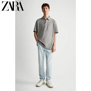 ZARA 夏季新款男装 纯棉短袖POLO T恤衫 06462406802