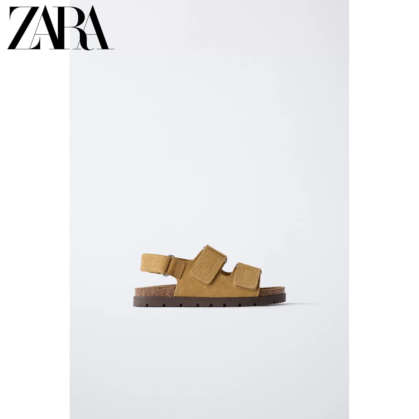 Распродажа ZARA детские обувь для малышей из коровьей кожи с каучуковой подошвой сандалии 6623530 105