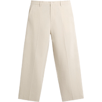 ZARA24 new autumn products mens American beige lyocell blended straight casual pants 4917109 710