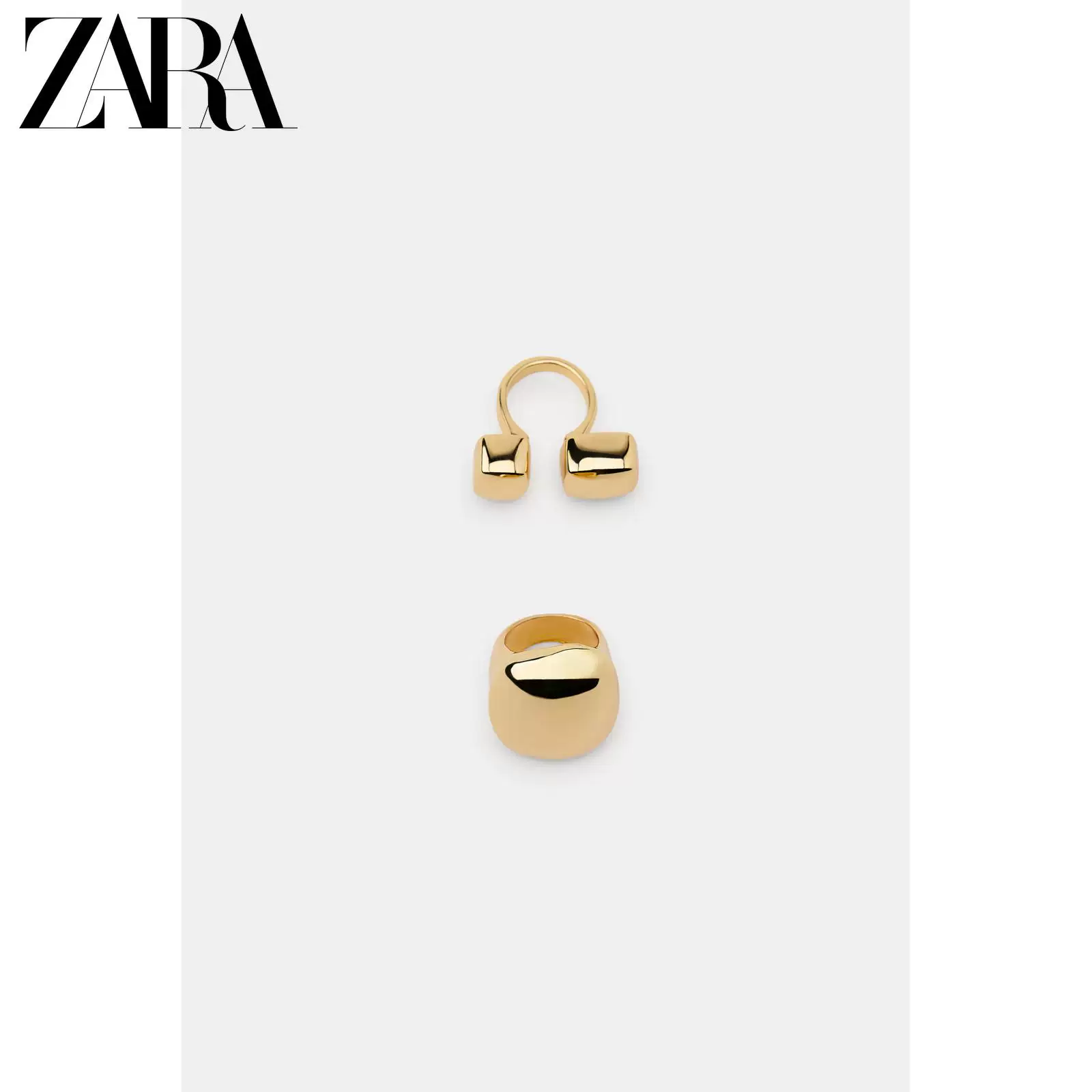 ZARA 2026 весна-лето новые товары женские 2 комплекта геометрические кольца 4736018 303